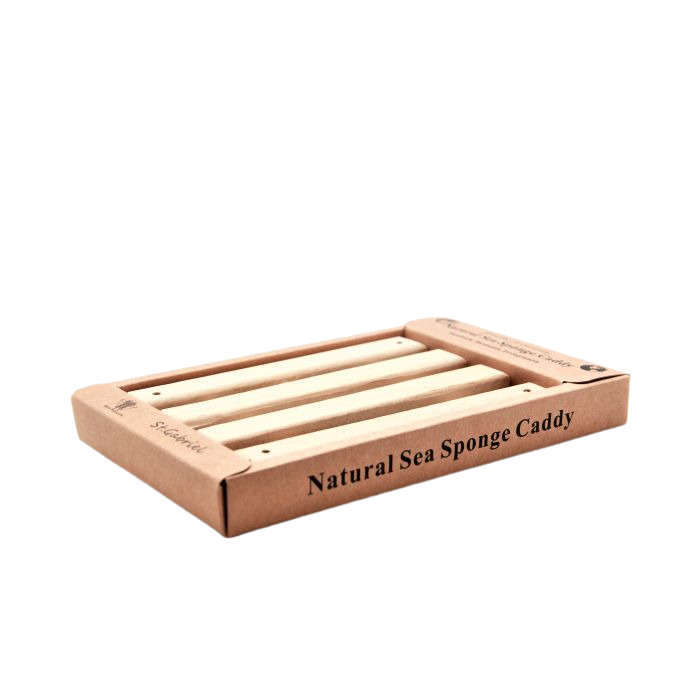 Key West Sponge Market Wooden Sea Sponge Caddy