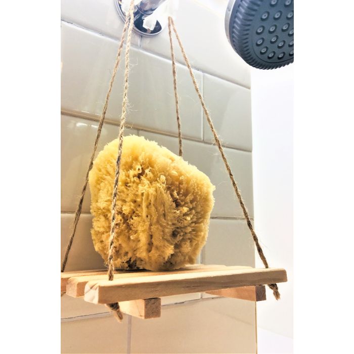 Key West Sponge Market Wooden Sea Sponge Caddy